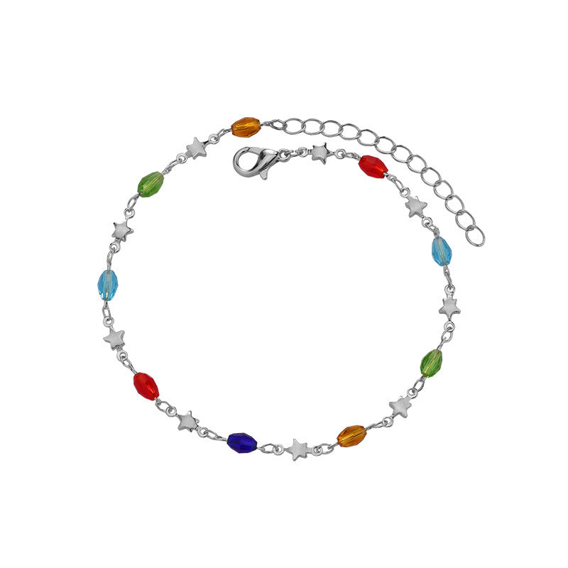 Colorful Star Charm Anklet Kalsten