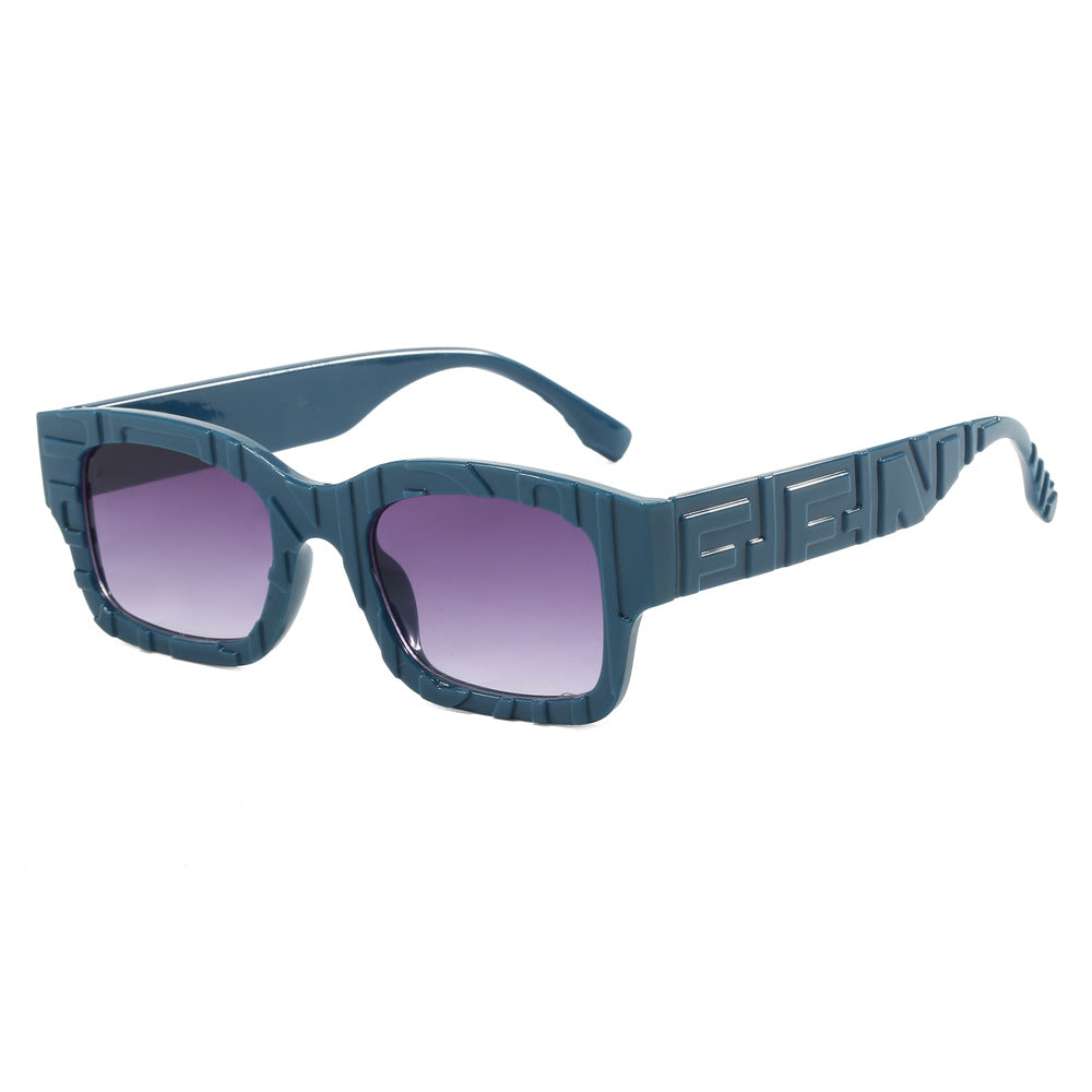 Women's fashionable square sunglasses with textured frame and UV protection Kalsten