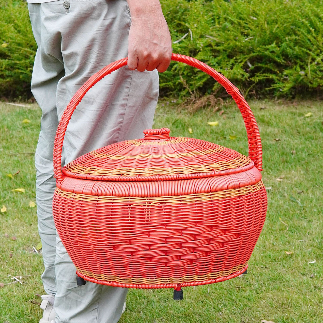 Versatile Woven Picnic Storage Basket Kalsten