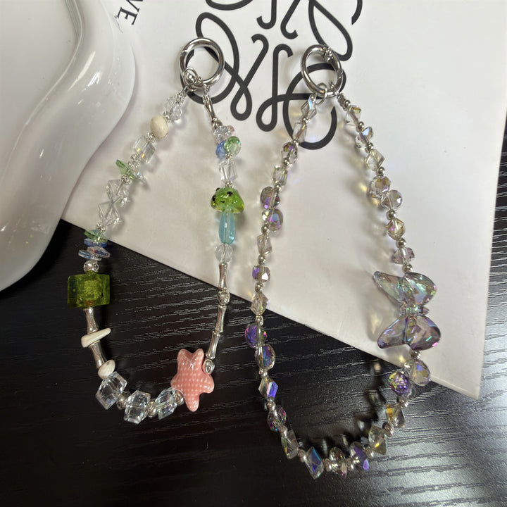 Elegant Butterfly Beaded Keychain Kalsten