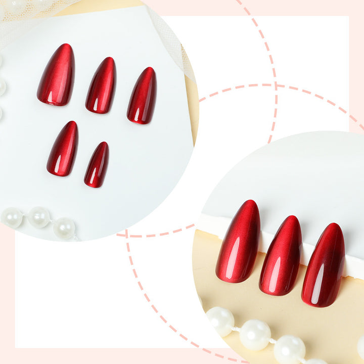 Elegant Almond-Shaped Press-On Nail Art Set Kalsten