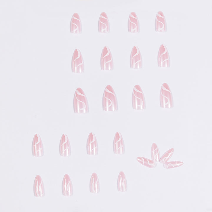 Artistic Nail Extensions with Curved Design Kalsten