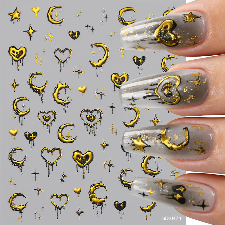 Celestial Themed Nail Art Stickers