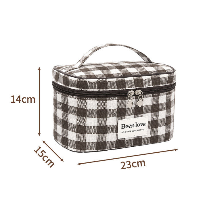 Stylish Checkered Makeup Case Kalsten
