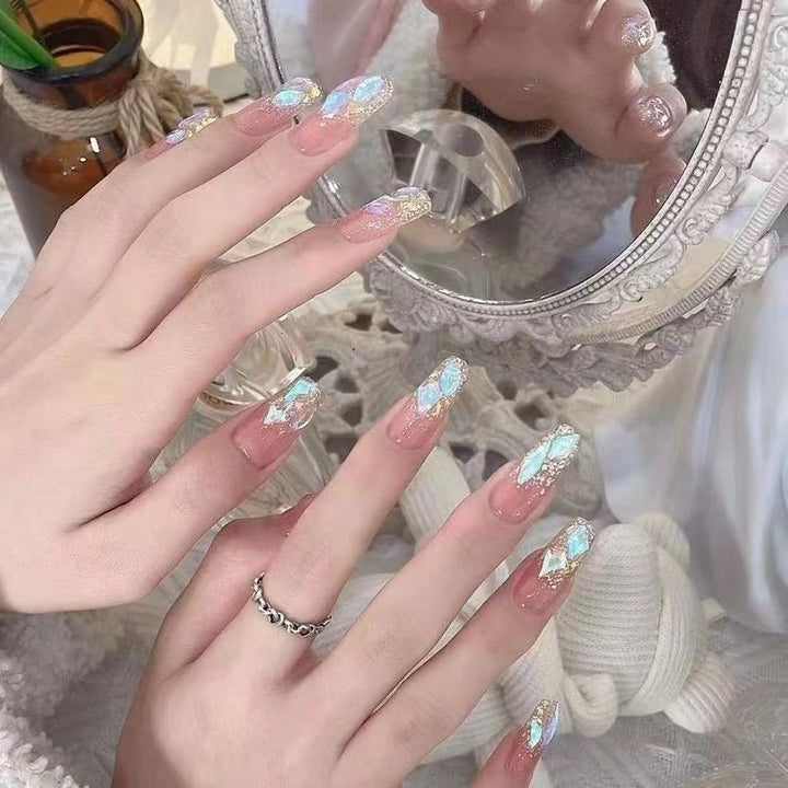 Artistic Glittering Press-On Nail Set