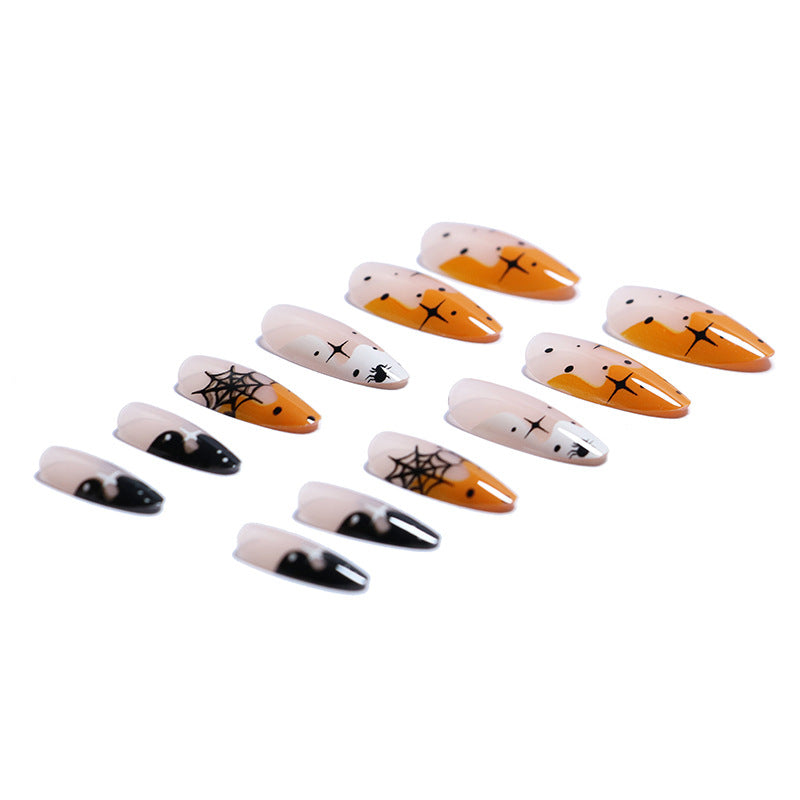 Artistic Halloween-Themed Press-On Nail Set Kalsten