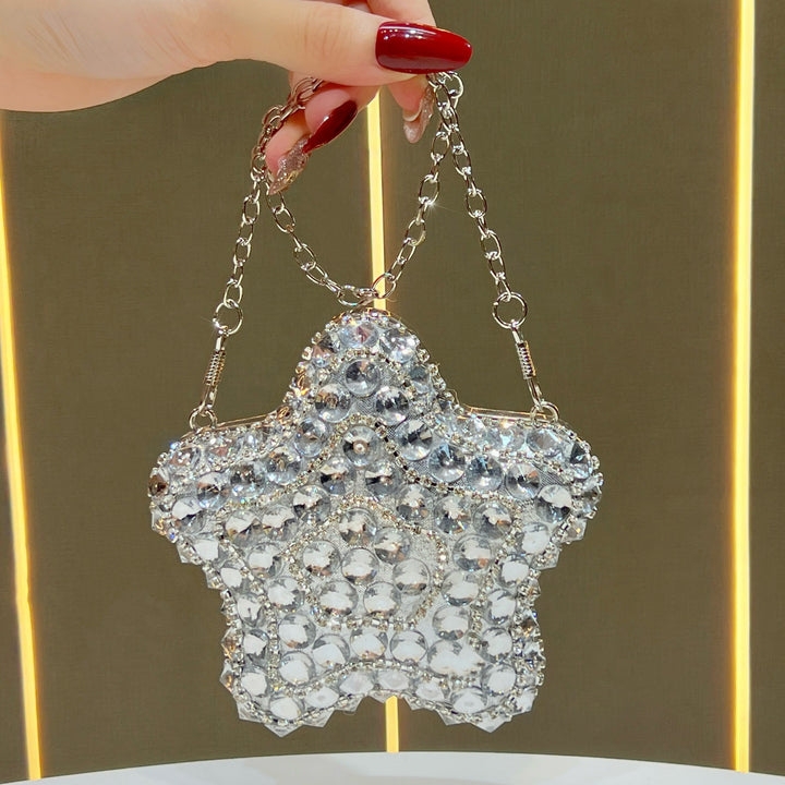 Star-Shaped Crystal Evening Handbag