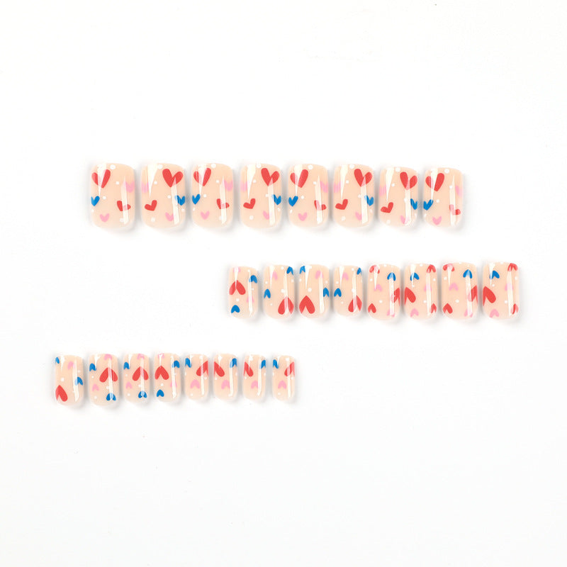 Artificial Nail Art with Heart Designs Kalsten