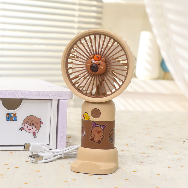 Women's Portable USB Desk Fan with Cute Animal Design Kalsten