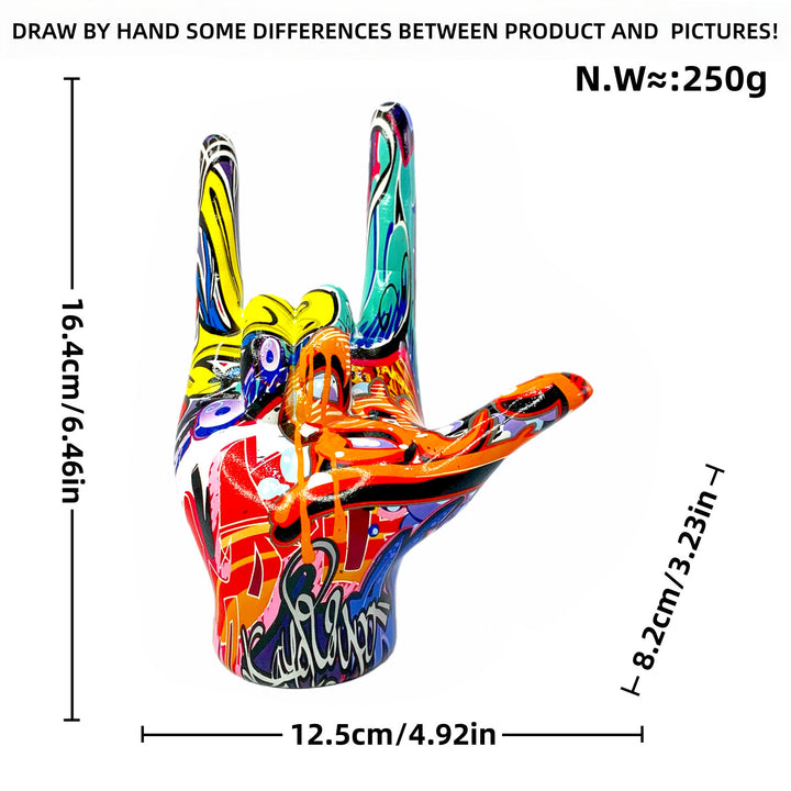 Colorful Hand Sculpture Kalsten