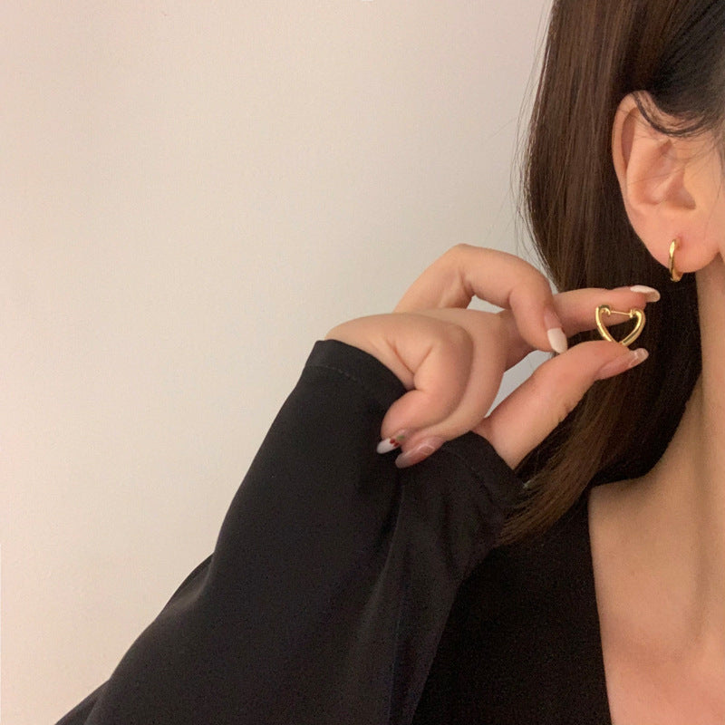 Heart-Shaped Earrings Made of Stainless Steel Kalsten