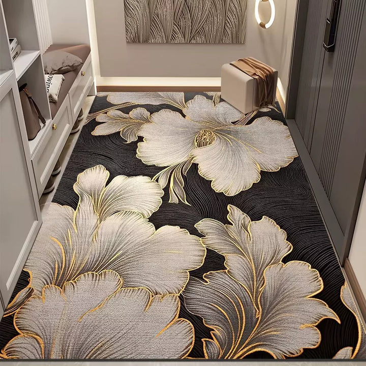 Luxurious Floral Design Area Rug
