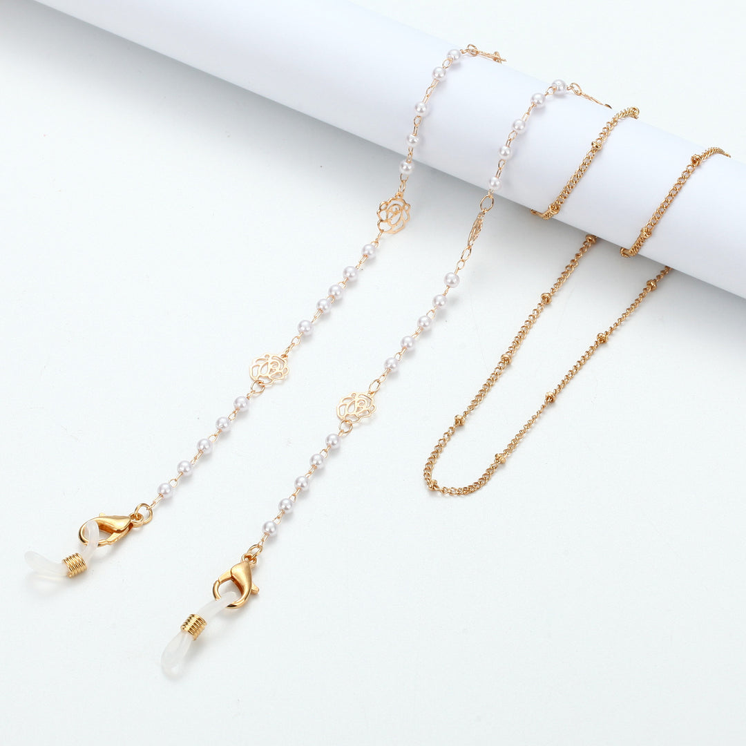 Elegant Glasses Chain with Pearls and Accents Kalsten