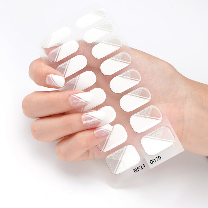 Artistic French Tip Nail Wraps