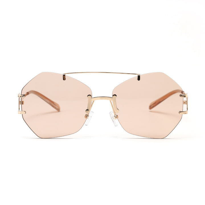 Women's fashionable octagonal sunglasses with delicate metal frame Kalsten