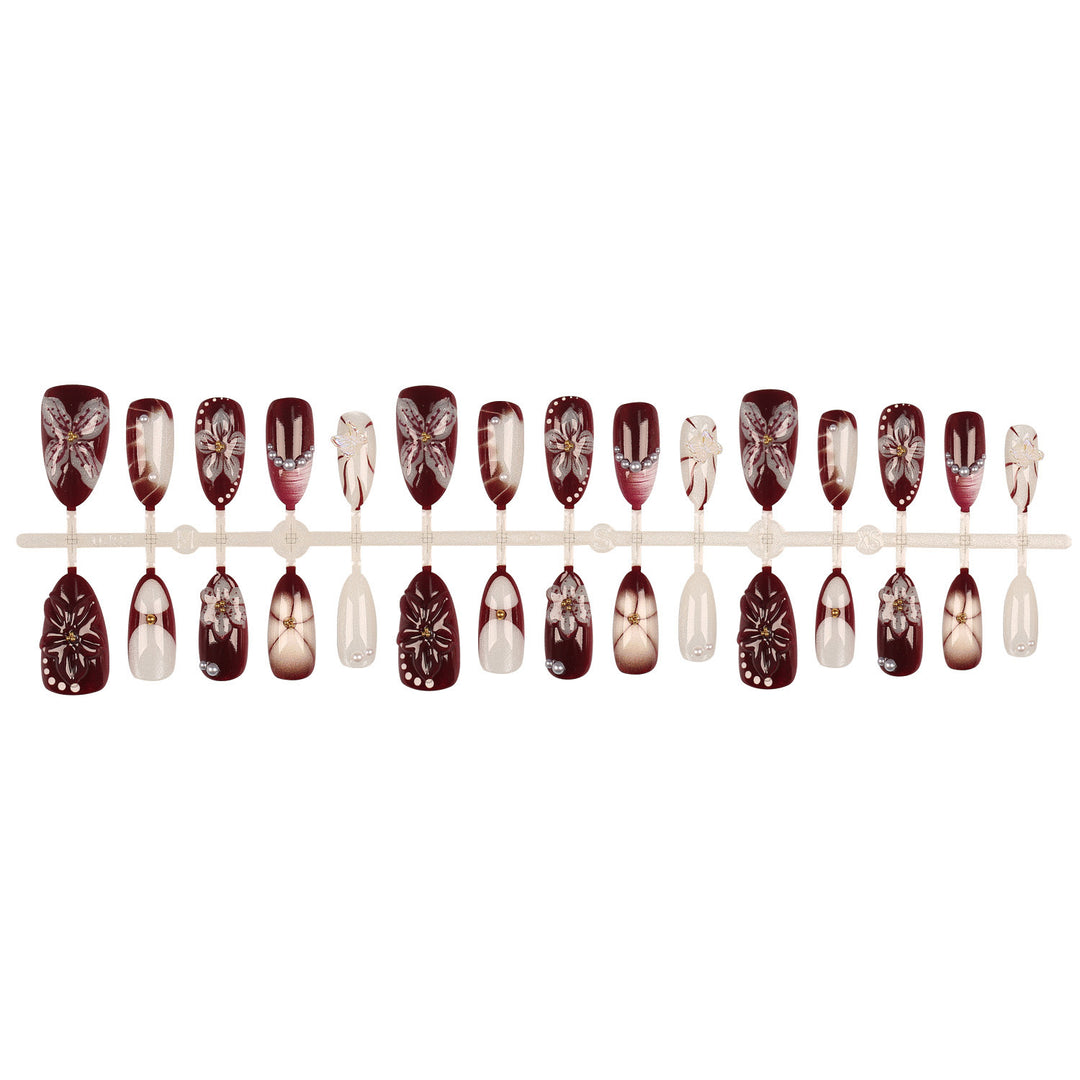 Floral Design Press-On Nails