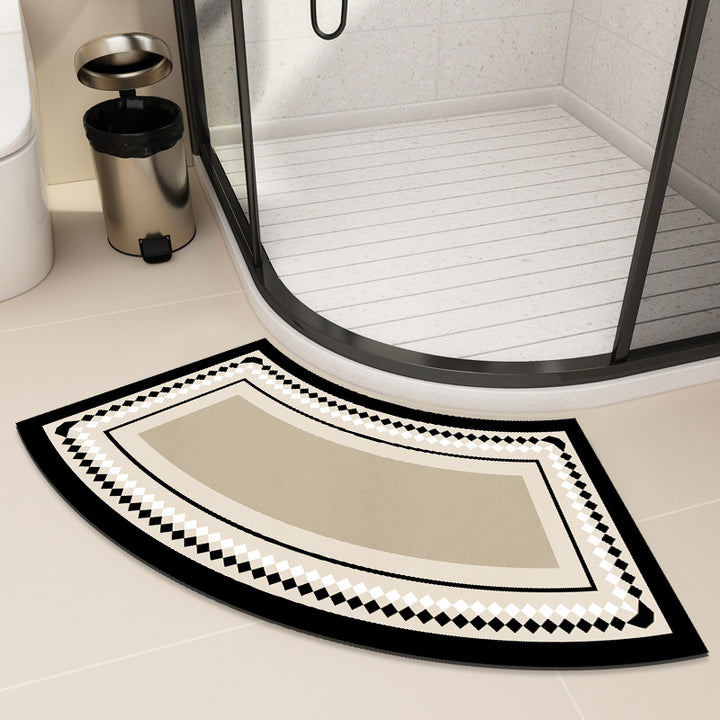 Curved Water-Absorbent Bathroom Mat