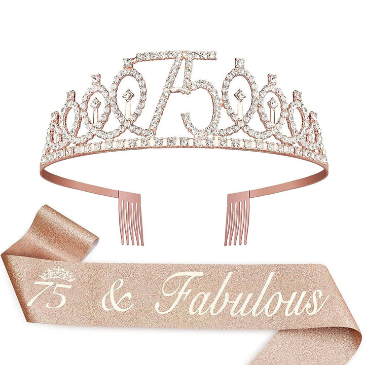 Ladies Crystal Princess Crown with 30 & Fabulous lettering Kalsten
