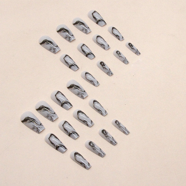 Marble Design Press-On Nail Extensions Kalsten