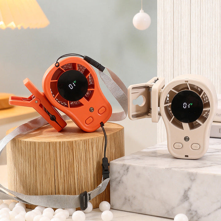 Women's Compact Clip Fan with LED Temperature Display Kalsten
