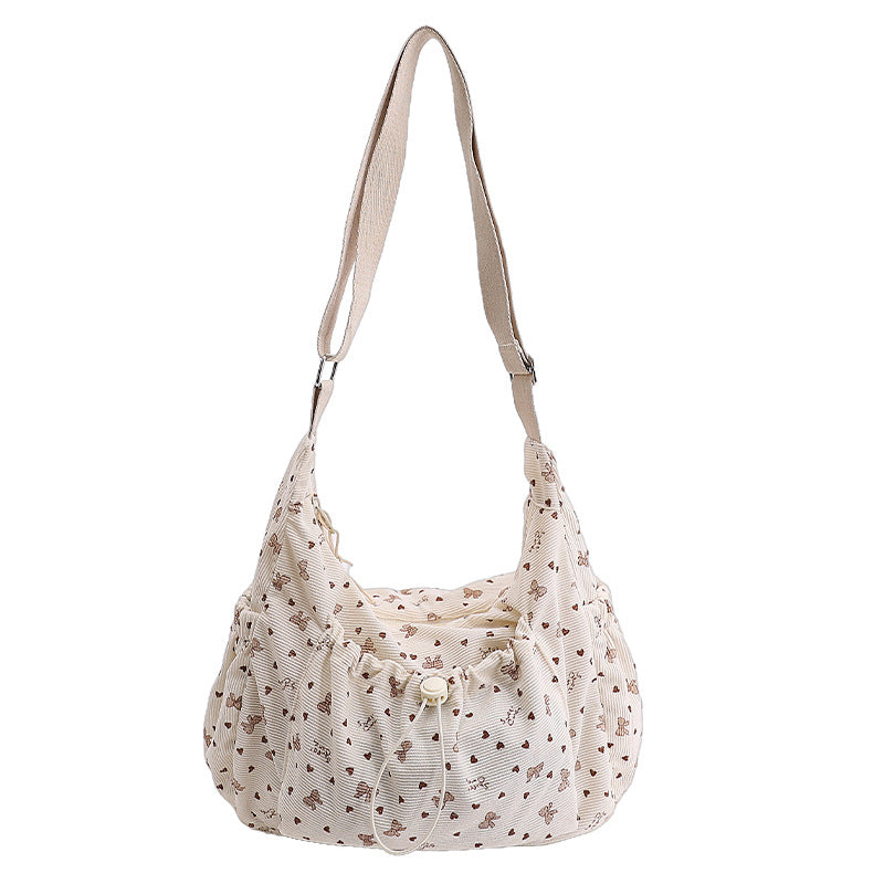 Casual Textured Shoulder Bag