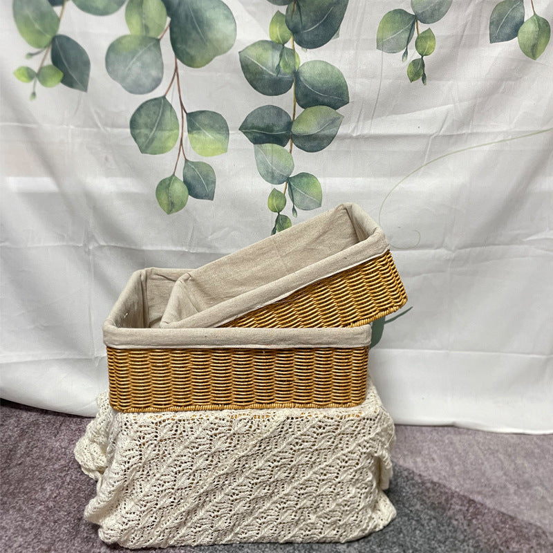 Handcrafted Rectangular Storage Basket Kalsten