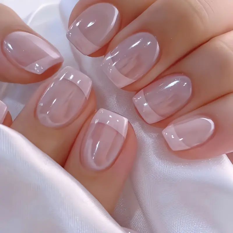 Elegant French Tip Nail Extensions Kalsten