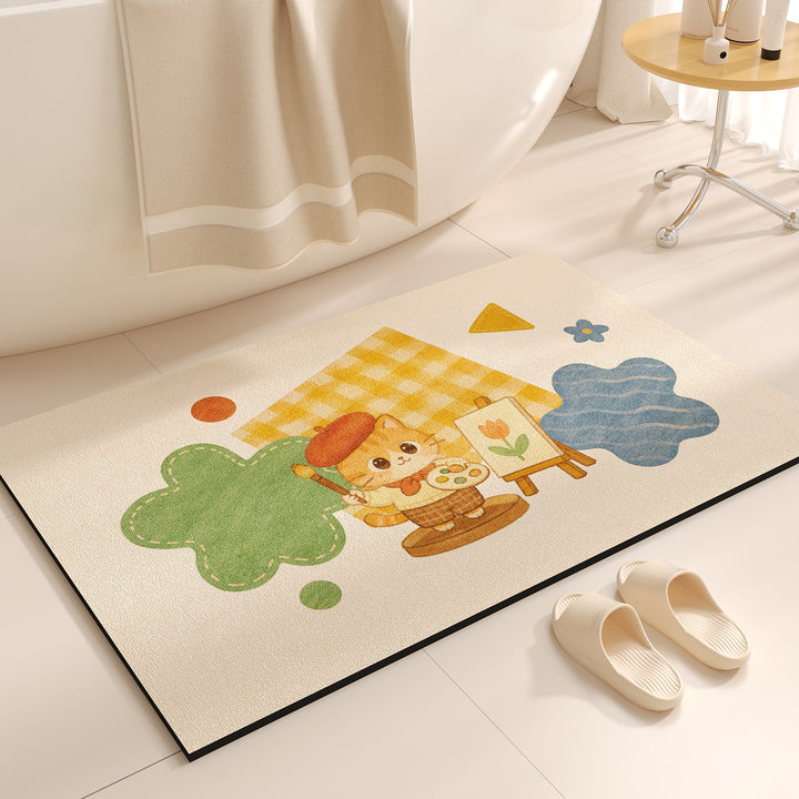 Cute Cartoon-Themed Bath Mat Kalsten