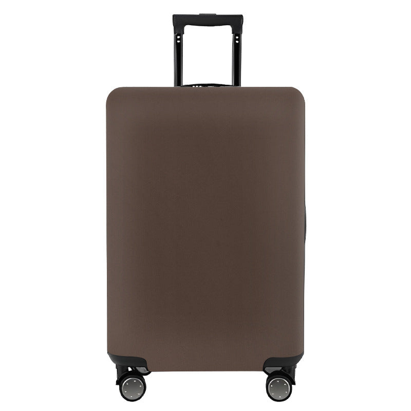 Unisex nan elastic motif suitcase cover made of stretchable polyester with handle and wheel openings Kalsten