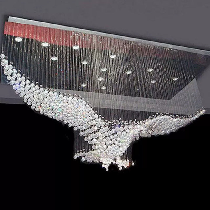 Crystal Chandelier with Cascading Beads
