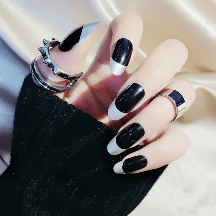 Artistic French Tip Press-On Nails