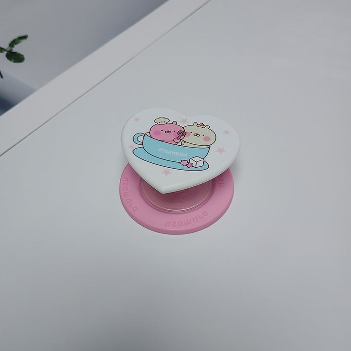 Heart-Shaped Character Phone Grip Kalsten