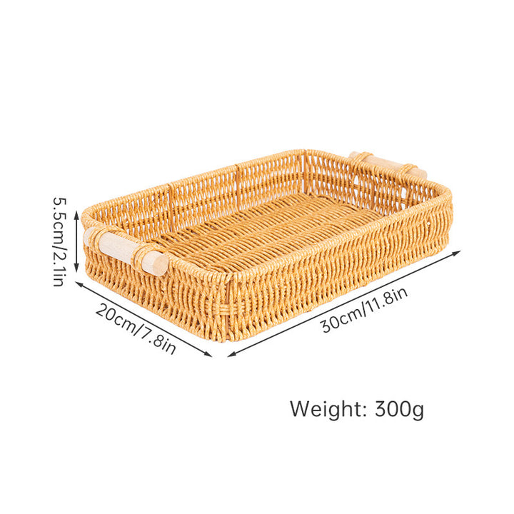 Handwoven Rectangular Serving Tray Kalsten