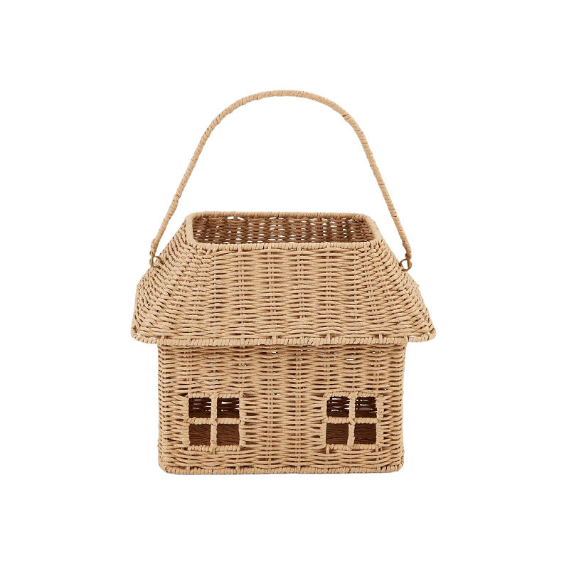 Playful storage basket in the shape of a house Kalsten