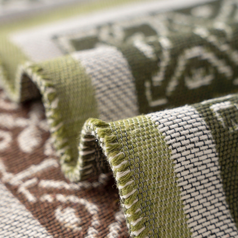Jacquard scarf made of fine knit with ornamental weave structure