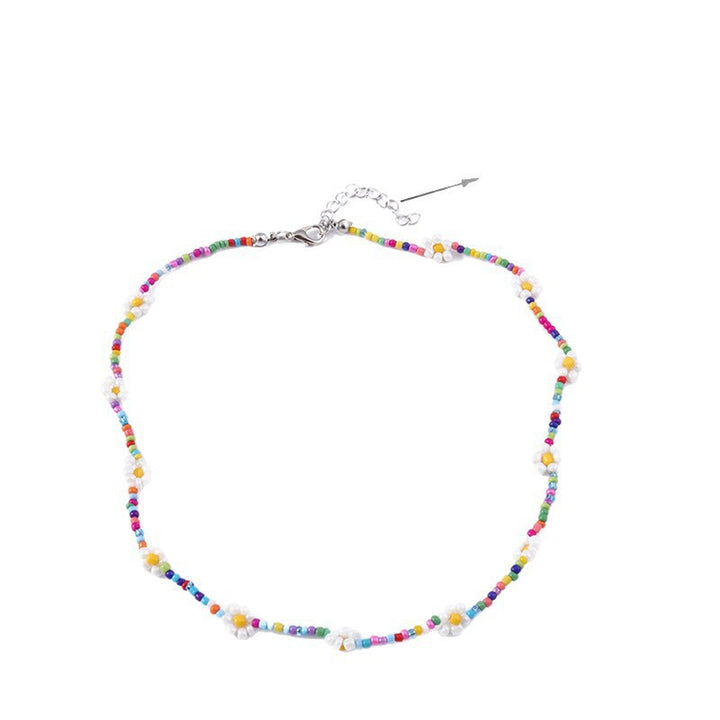 Colorful Floral Beaded Necklace Kalsten