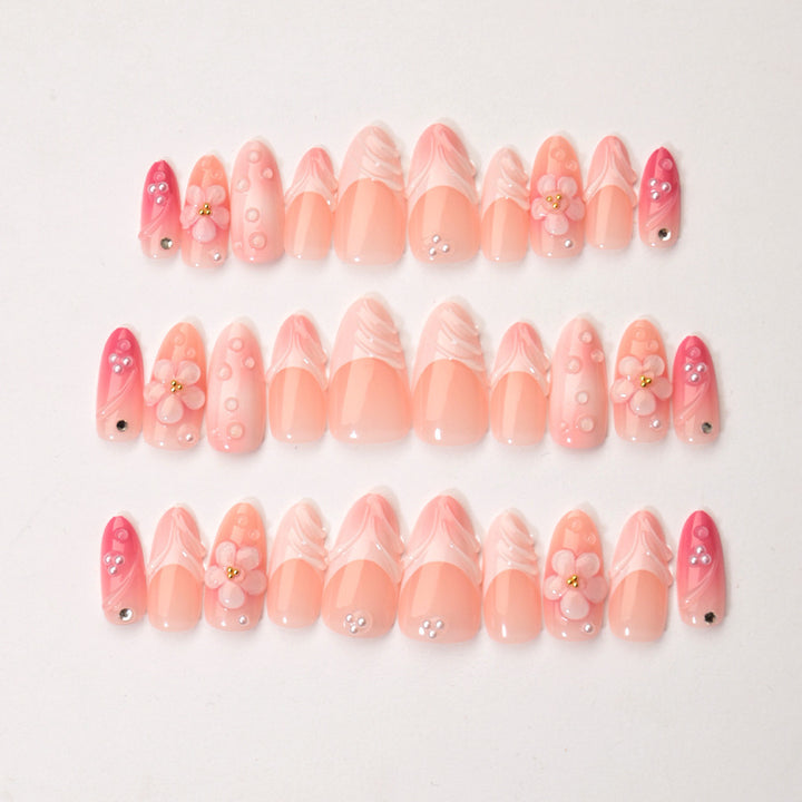 Creative Floral Accent Press-On Nails Kalsten