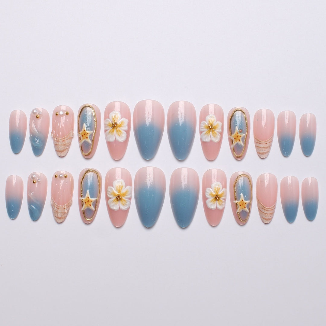 Artistic Floral Design Press-On Nails Kalsten