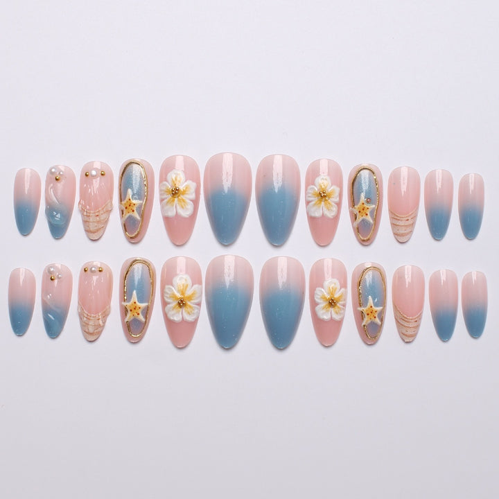 Artistic Floral Design Press-On Nails Kalsten