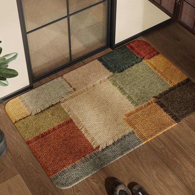 Textured Patchwork Area Rug