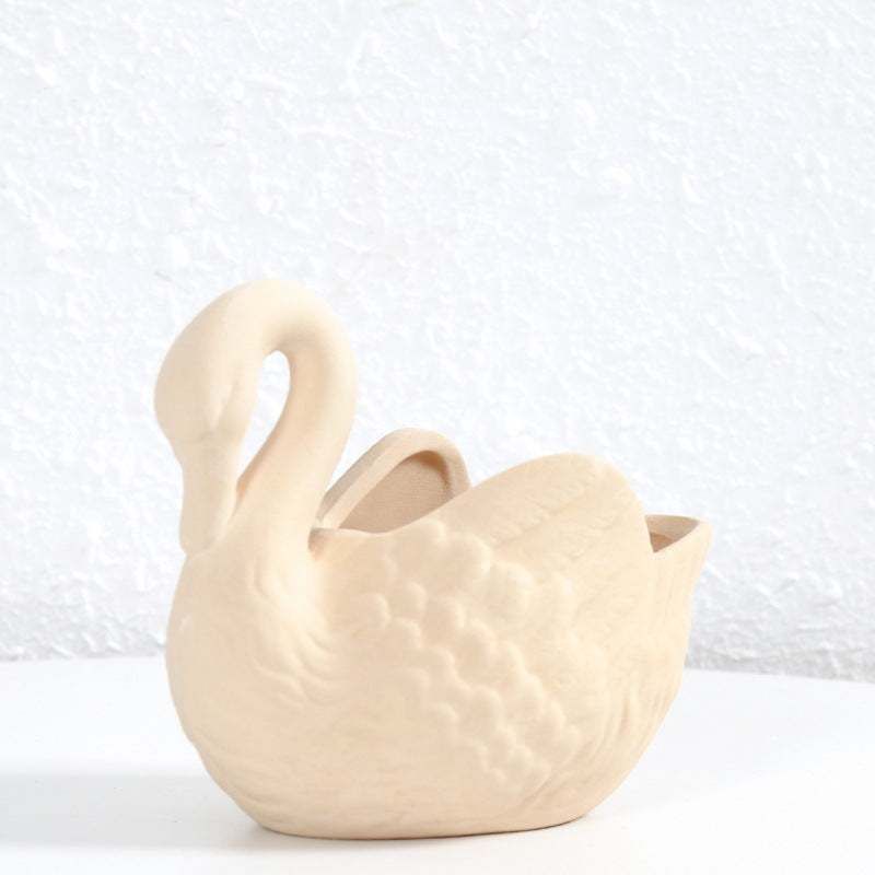 Decorative Ceramic Swan Planter Kalsten