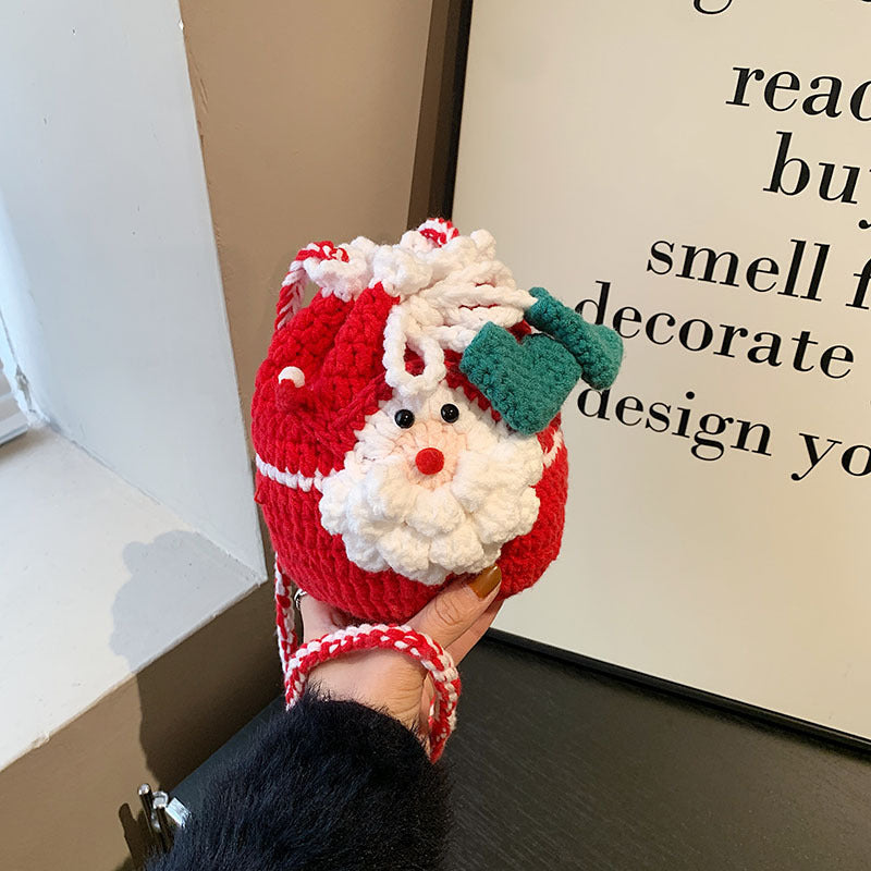Crochet Santa-Themed Mini Backpack