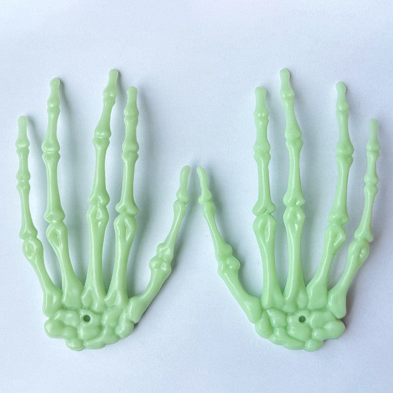 Movable skeleton hand earth spikes for Halloween garden decoration made of weatherproof plastic