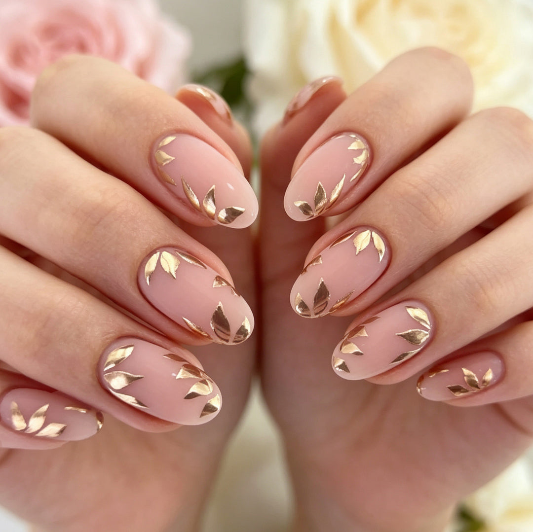 Elegant Floral Acrylic Nail Enhancements Kalsten