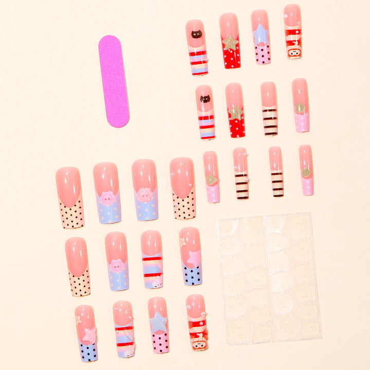 Playful Character Acrylic Nail Art Extensions Kalsten