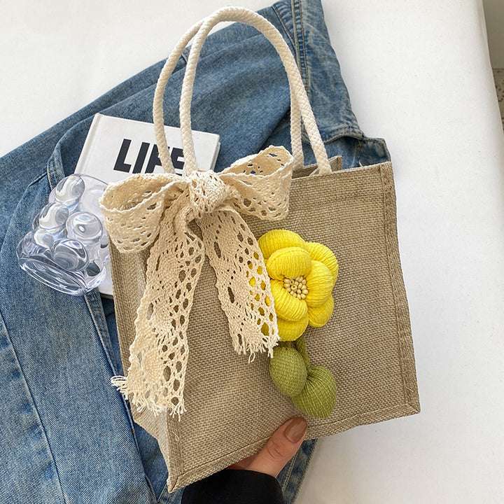 Floral Embellished Tote