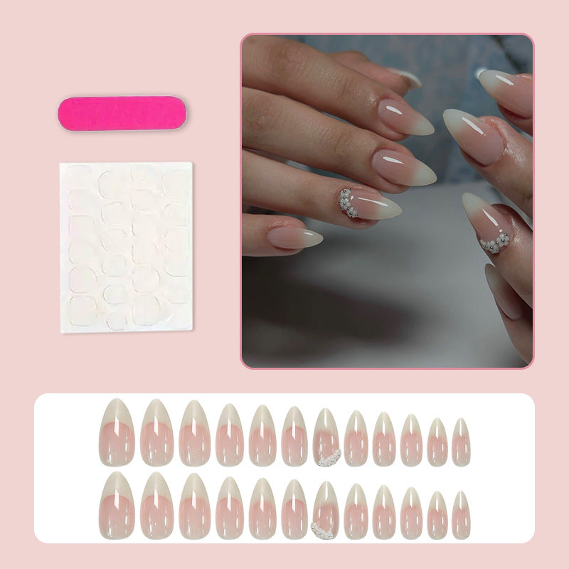 Acrylic Nail Set with Elegant Bows and Glamorous Accent Kalsten