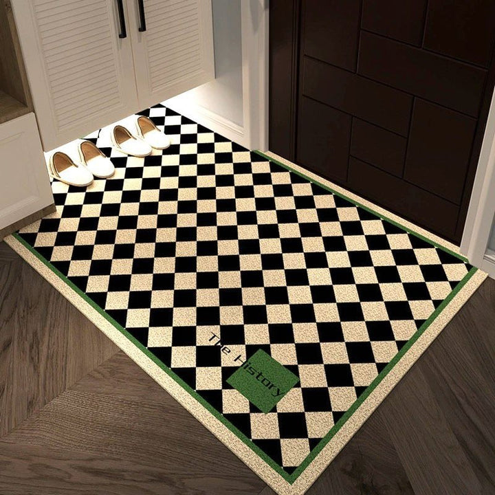 Stylish Checkered Floor Mat
