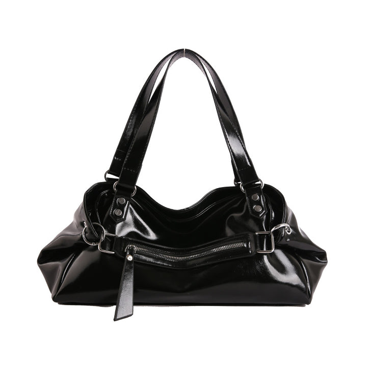 Sleek Leather Satchel Bag