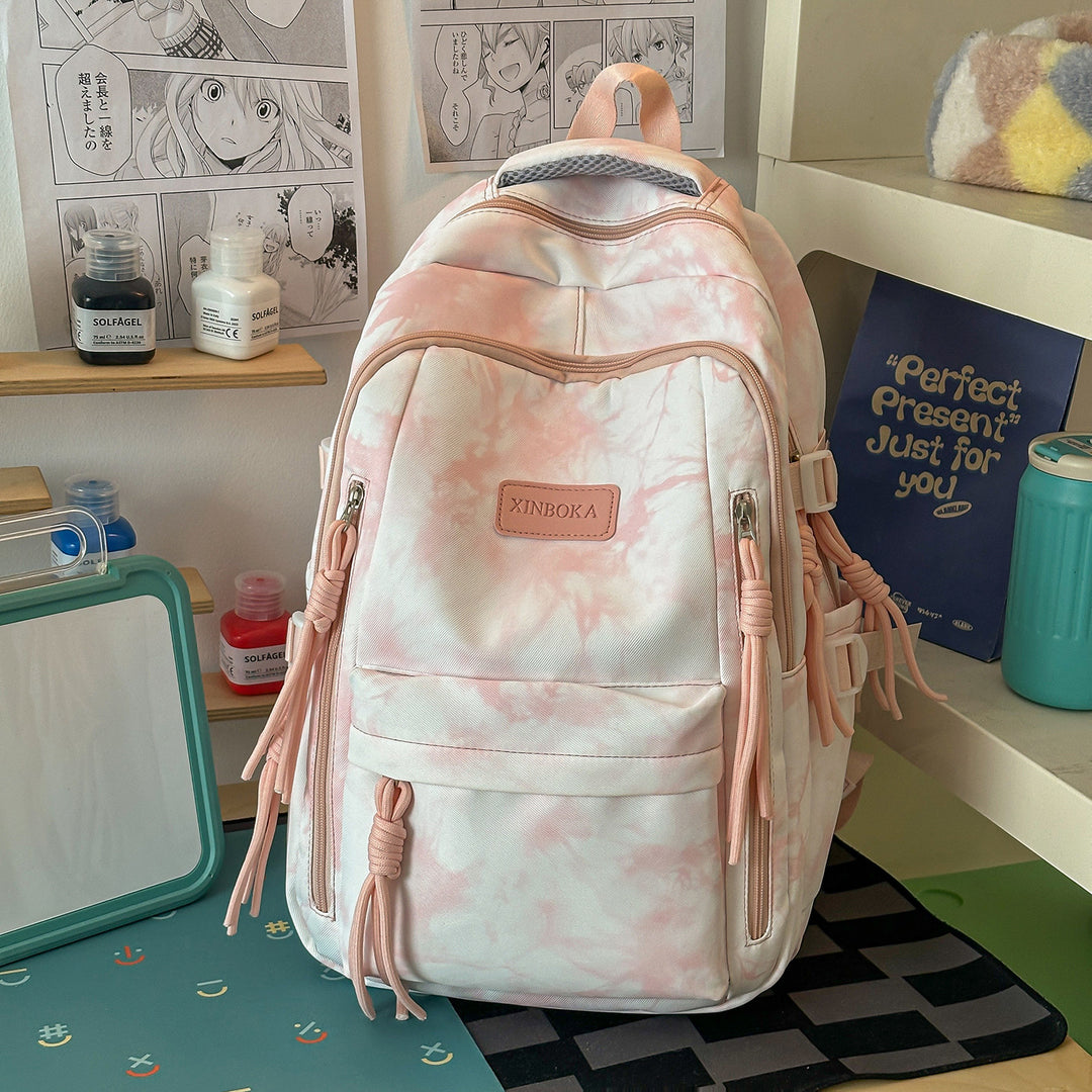 Trendy Marble Patterned Backpack Kalsten